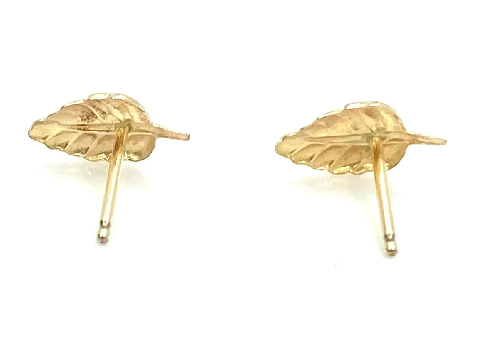 14KGF Leaf Studs , Sku#637-4