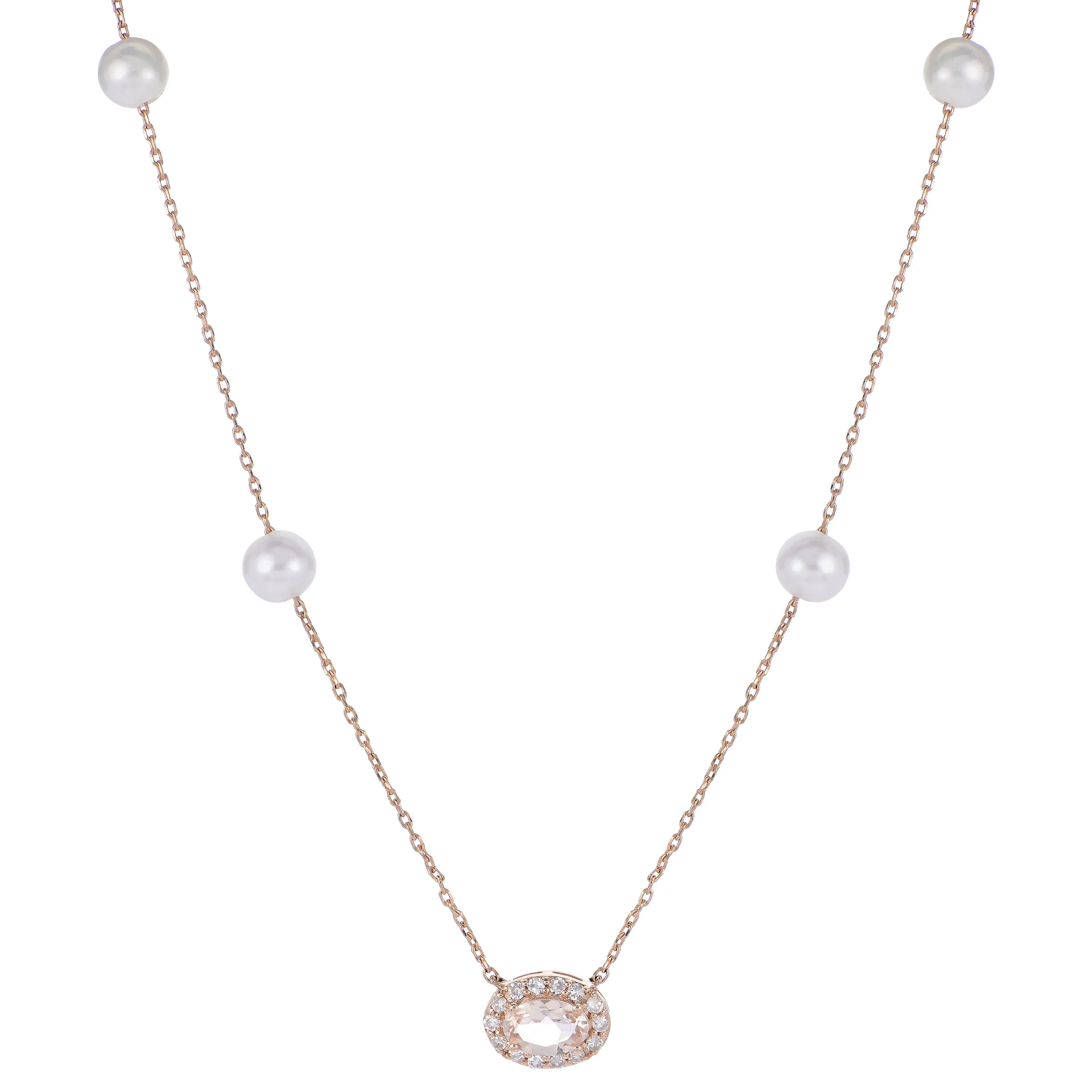 14KT Rose Gold Freshwater Pearl Necklace