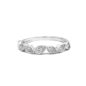 14kw Uneek Pavé Pear Diamond Band