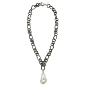 159-01-S | SINGLE PEARL DROP ON KARL CHAIN