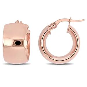 16MM HOOP EARRINGS 10K PINK GOLD (8.5MM WIDE)