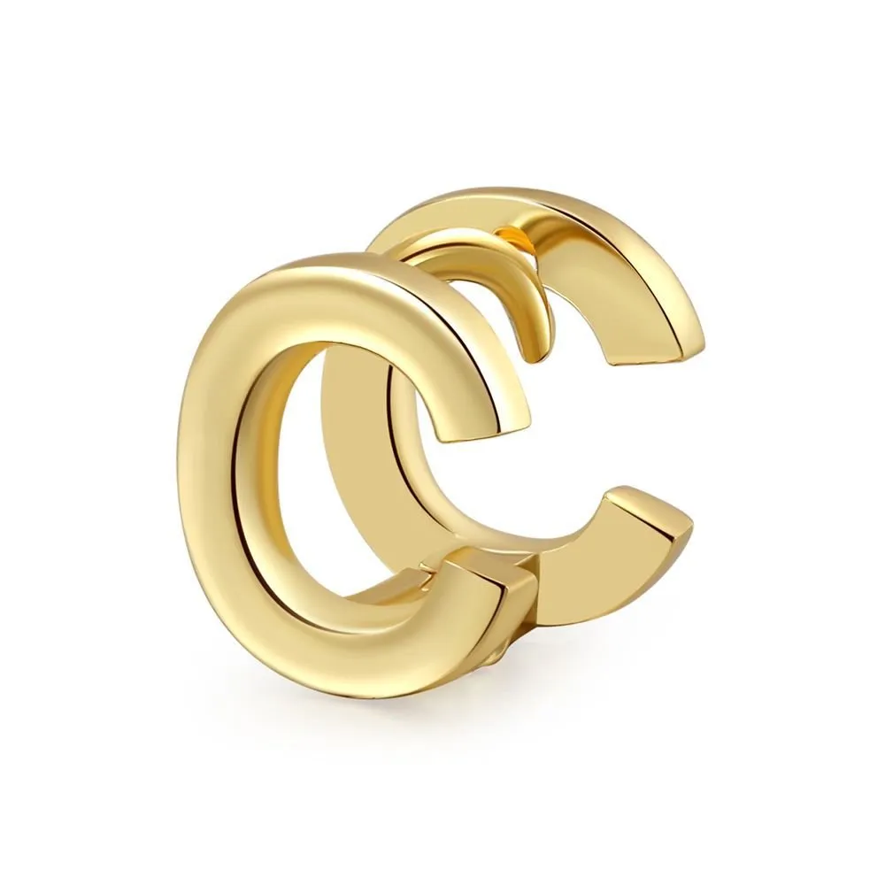 18 Karat Gold Letter Earrings