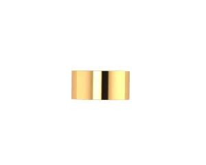 18 Karat Yellow Gold Wide Flat Band Stackable Ring