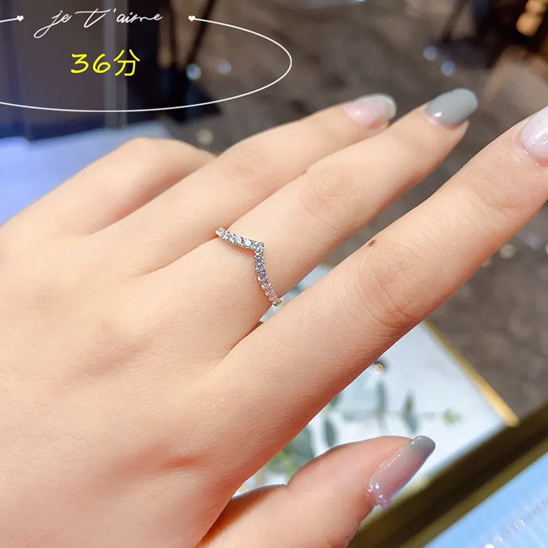 18K Gold White Diamond Ring Exclusively Handcrafted 0.36 Carat Natural Diamond (H-F Color, VS1-VS2 Clarity)