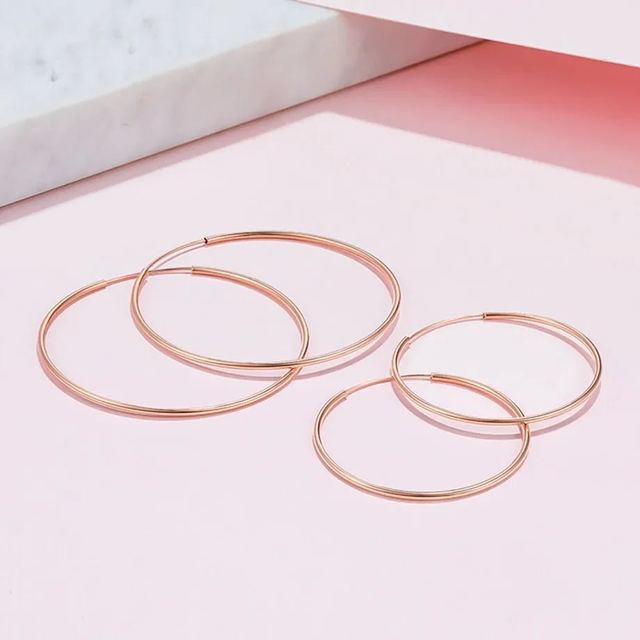 18k Yellow Gold Hoop Earrings