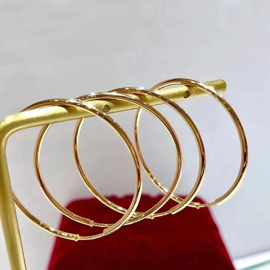 18k Yellow Gold Hoop Earrings