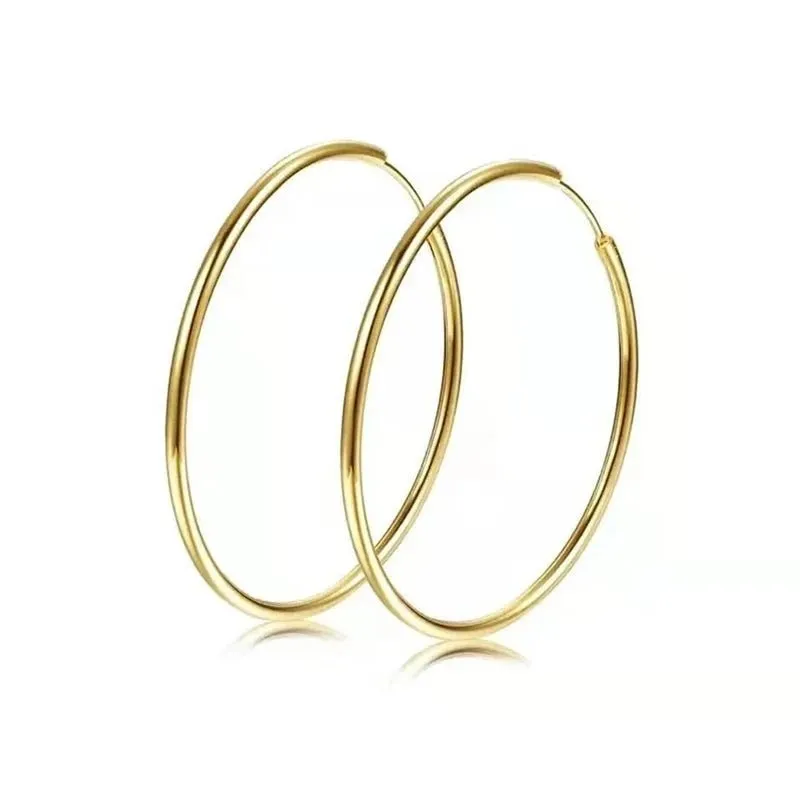 18k Yellow Gold Hoop Earrings