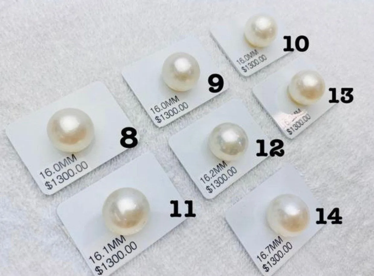 18mm Australian White South Sea, 15.1mm-18.8mm, 100% Natural Colors, South Sea pearls, #922