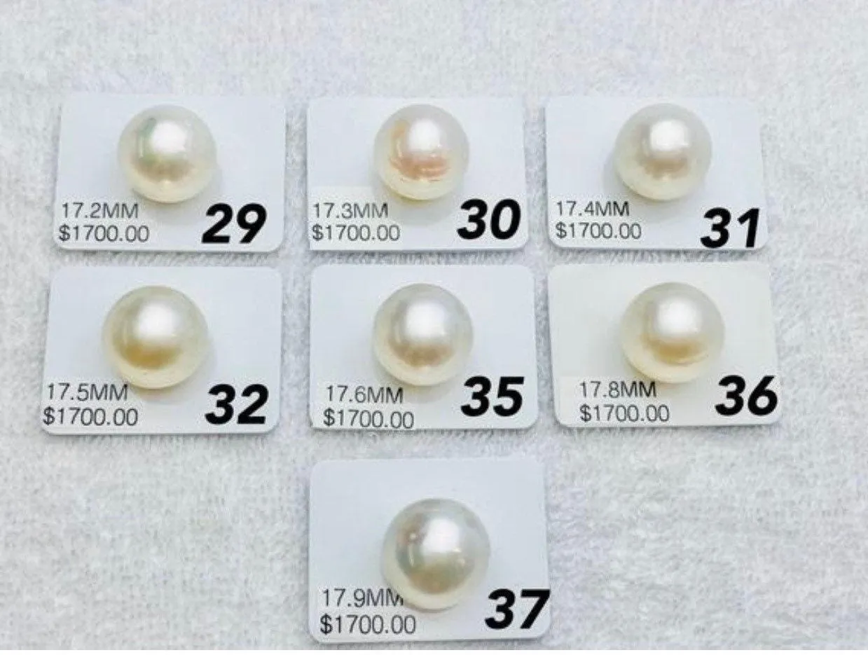 18mm Australian White South Sea, 15.1mm-18.8mm, 100% Natural Colors, South Sea pearls, #922