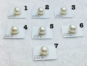 18mm Australian White South Sea, 15.1mm-18.8mm, 100% Natural Colors, South Sea pearls, #922