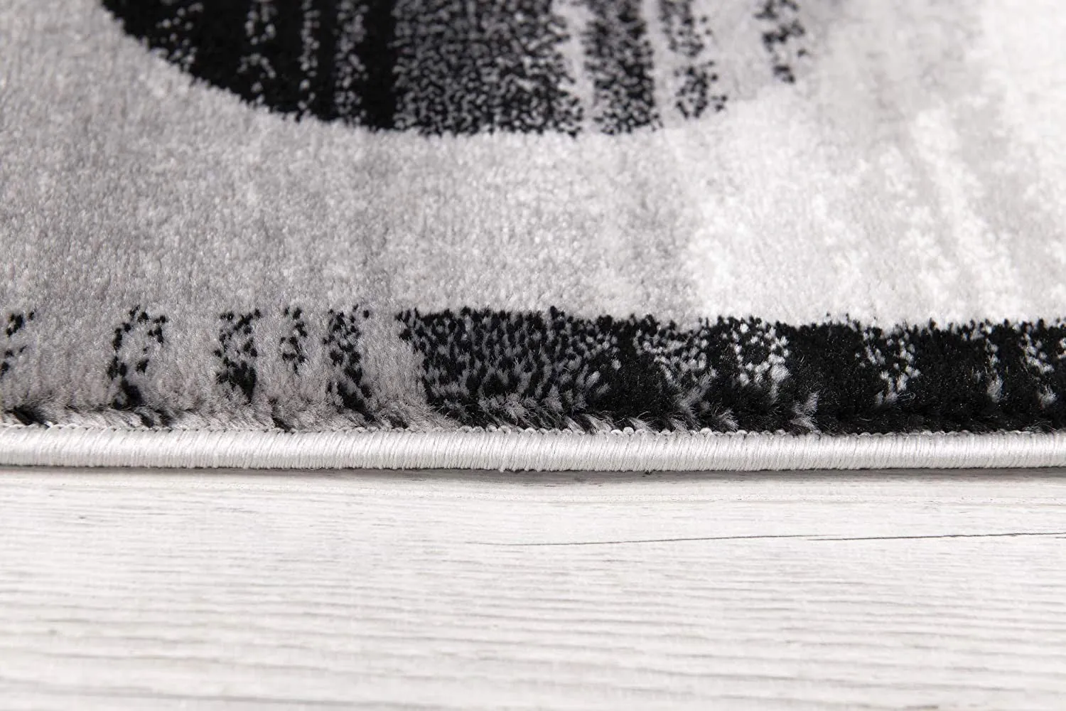 2’ x 12’ Gray Blocks and Rings Runner Rug