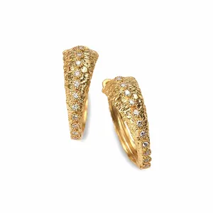 20K Thewa Diamond Hoop Earrings