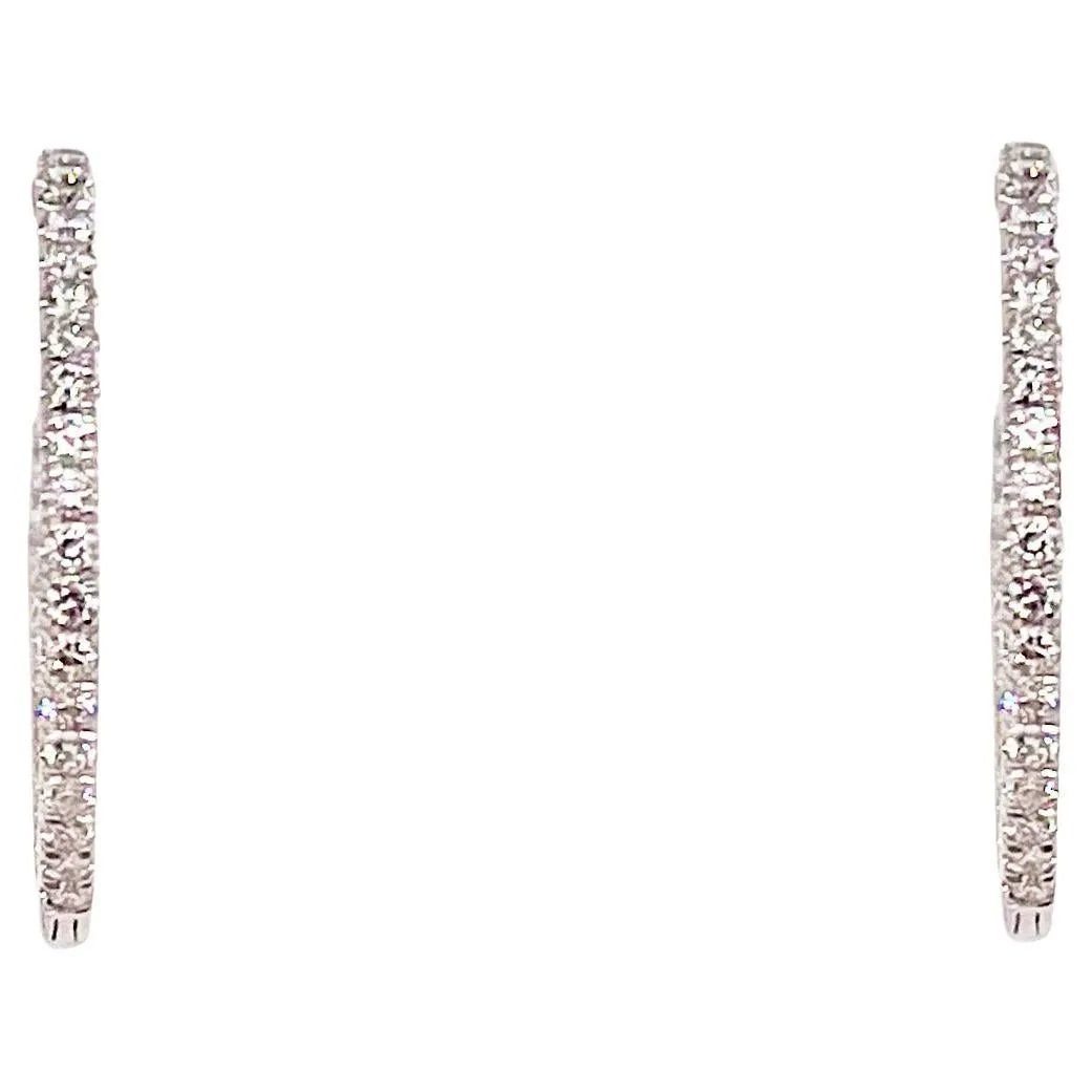 20mm Inside Out Diamond Hoop Earrings