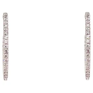 20mm Inside Out Diamond Hoop Earrings
