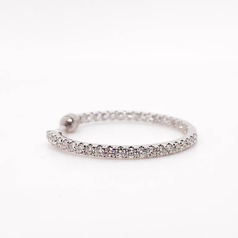 20mm Inside Out Diamond Hoop Earrings