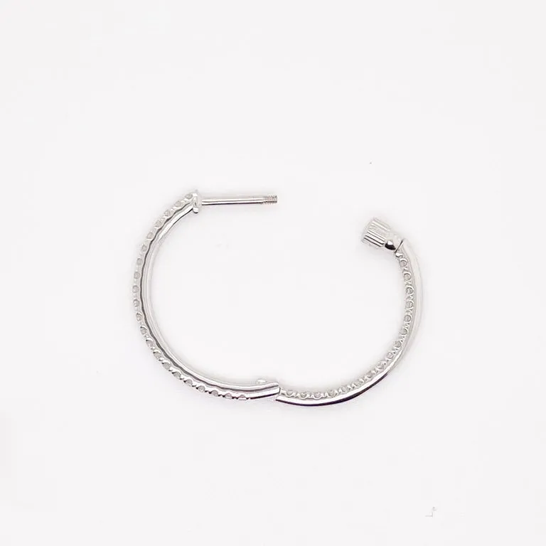 20mm Inside Out Diamond Hoop Earrings
