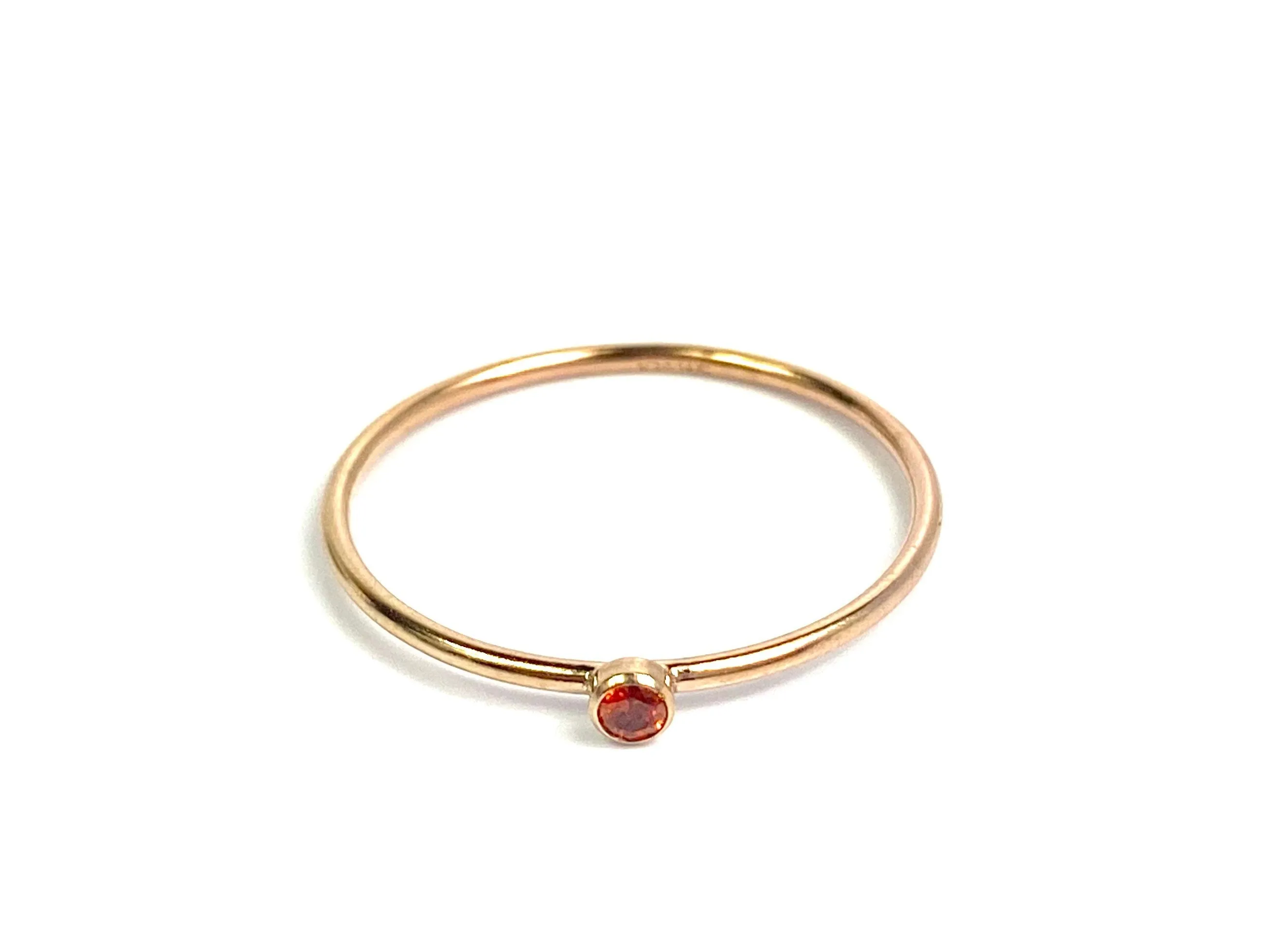 2mm Ruby 3A CZ Stacking Ring , Sku#4011240M5