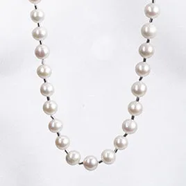 38” Freshwater Pearl Necklace with Stainless Steel Links