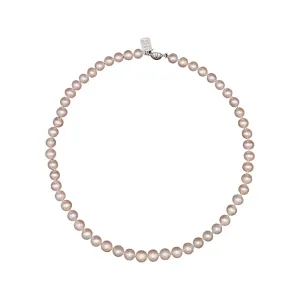 703-02-S | 7MM ROUND PEARL NECKLACE (PINK)