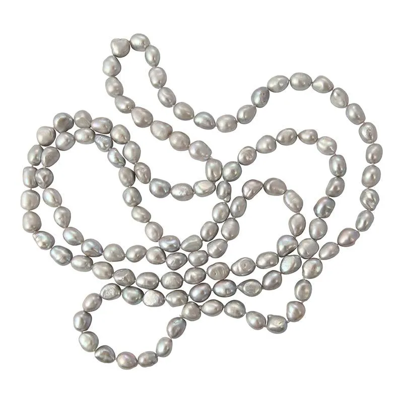 713-07 | 60" GRAY BAROQUE ROPE NECKLACE
