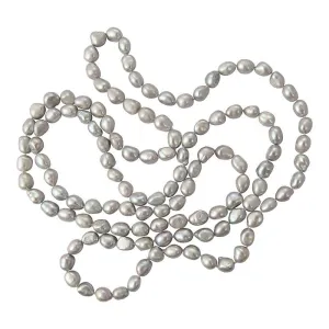 713-07 | 60" GRAY BAROQUE ROPE NECKLACE