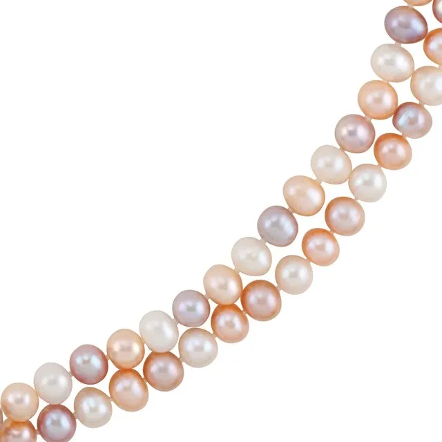 8-9 mm Multi-Color Cultured Freshwater Pearl 72" Rope Necklace