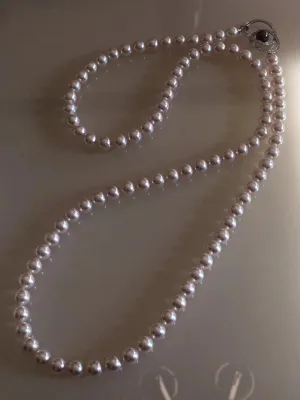 8.5-9.0 mm 36 Inch Opera Length Japanese Akoya & Tahitian Pearl Necklace