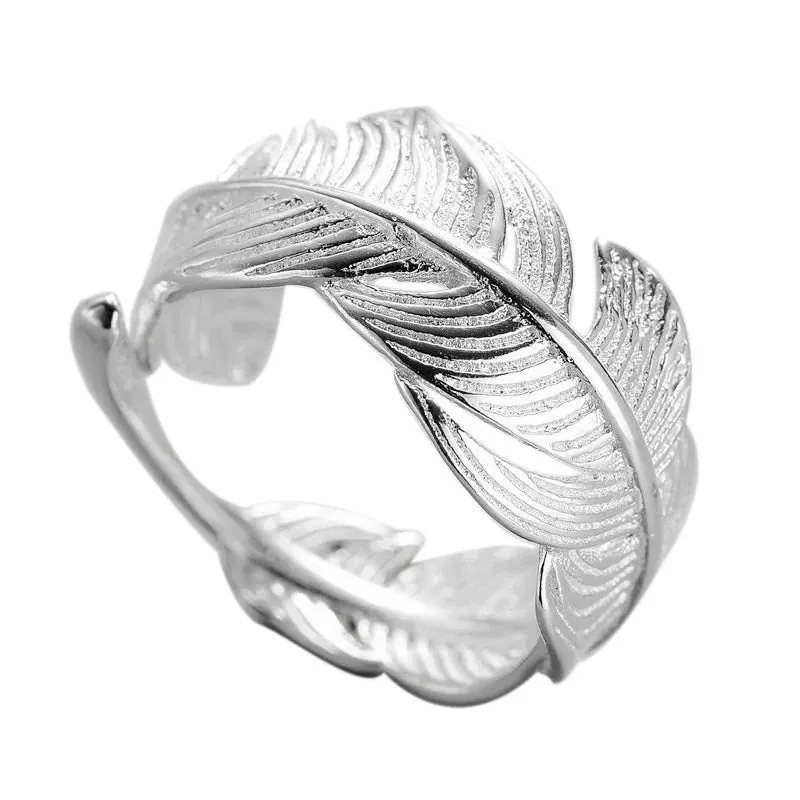 925 Sterling Silver Double Lines Women Ring