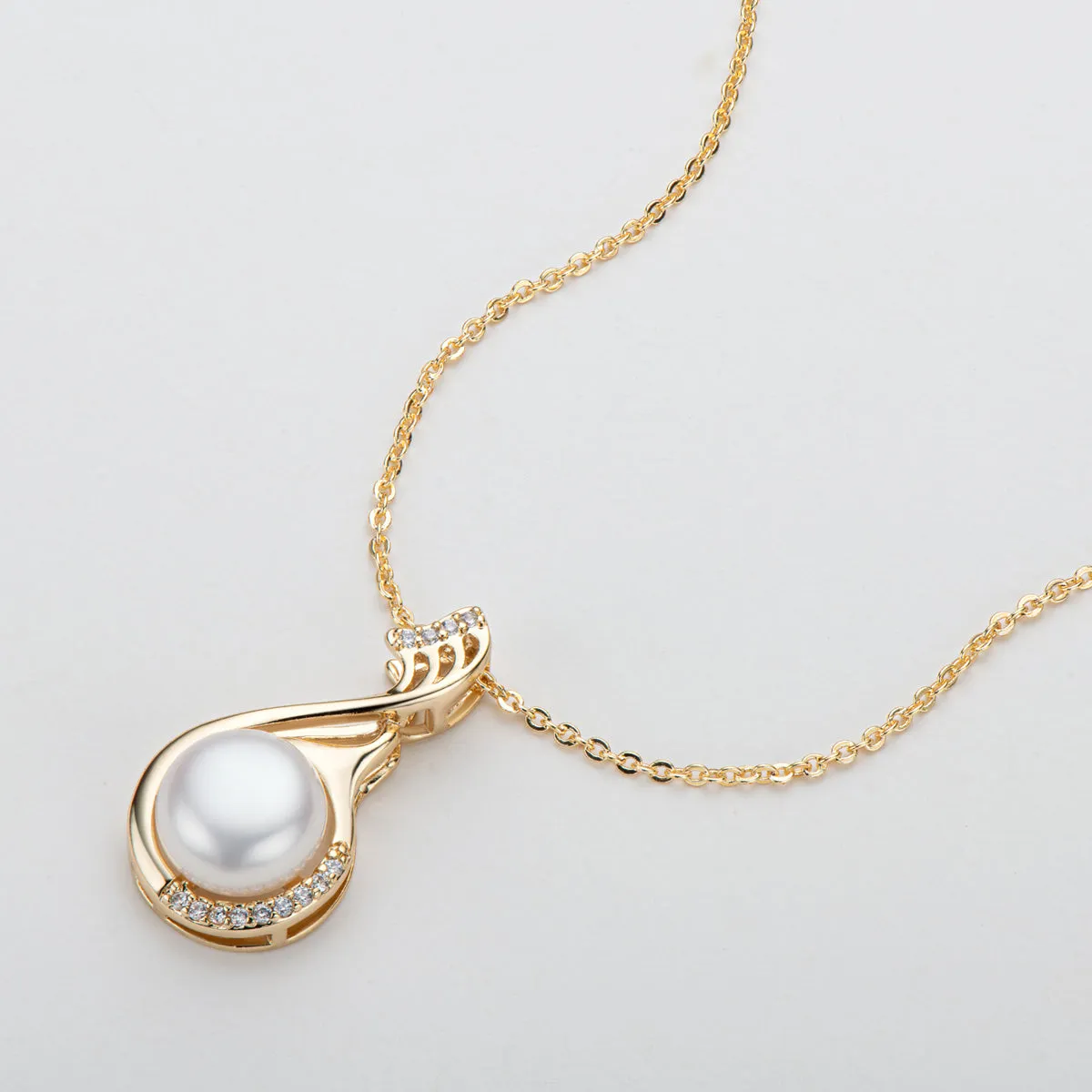 Ainuoshi 14K Gold Filled Notation Natural Freshwater Pearl Necklace