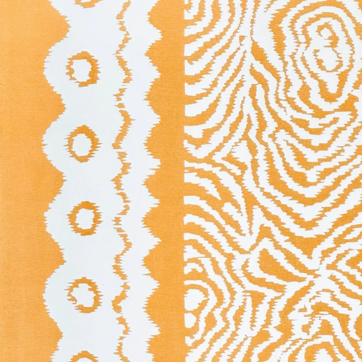Alan Campbell Fabric: Meloire Reverse - Custom Inca Gold on Cream Suncloth