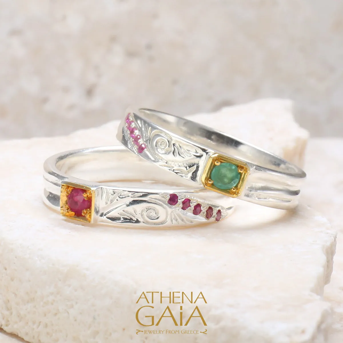 Anthemion Stackable Band Ring