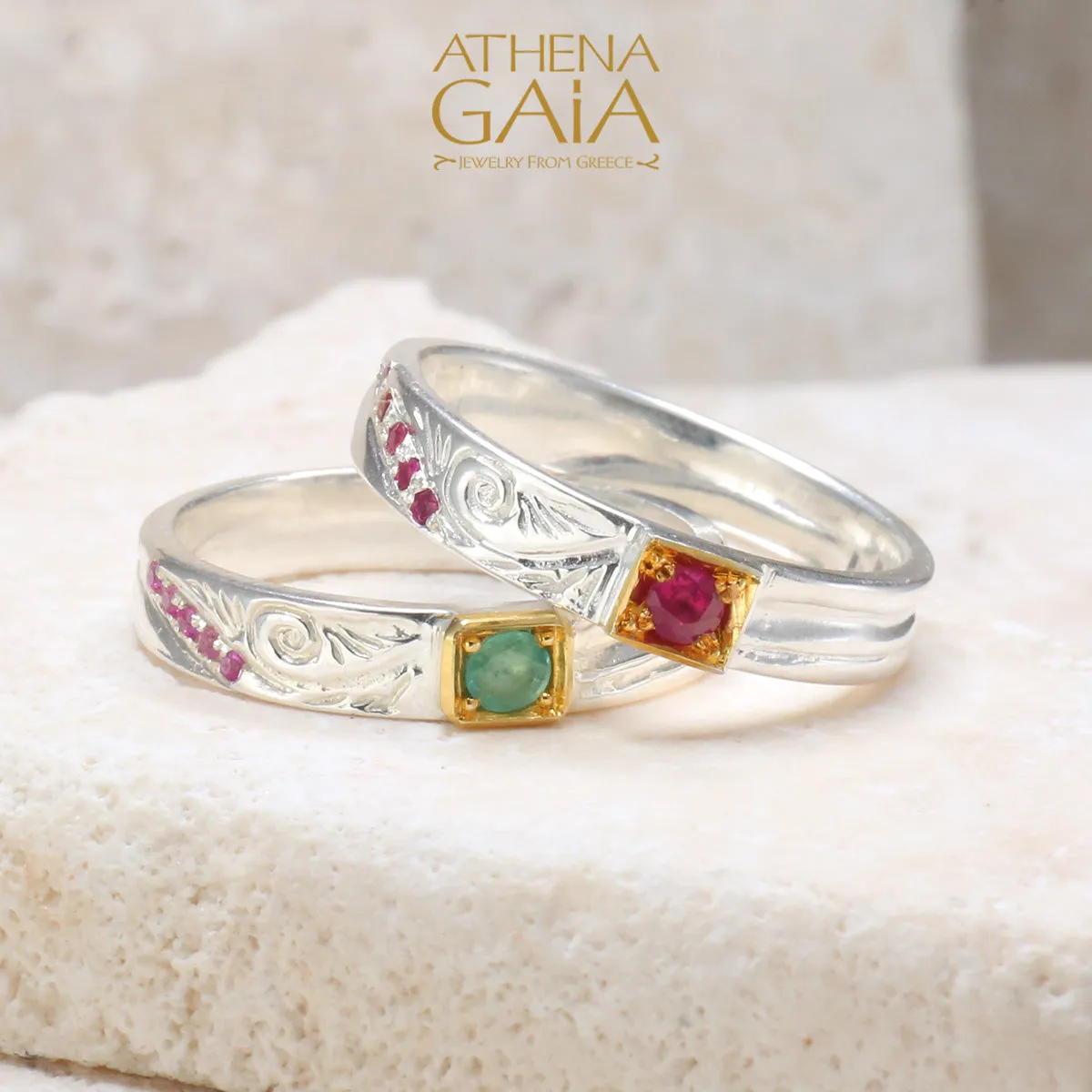 Anthemion Stackable Band Ring