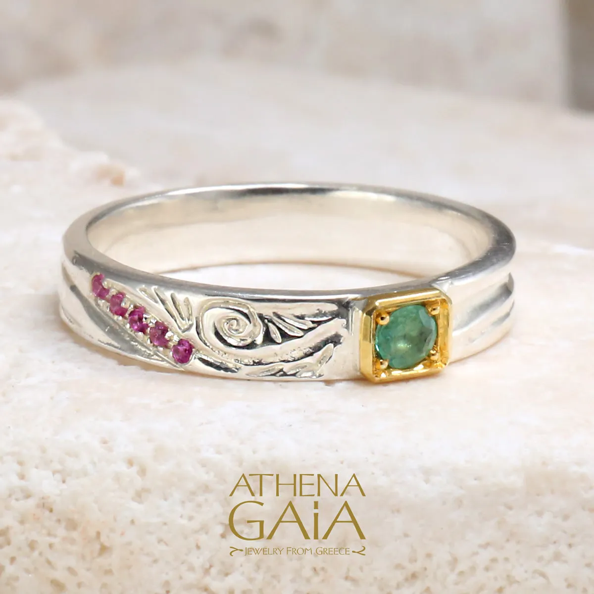 Anthemion Stackable Band Ring