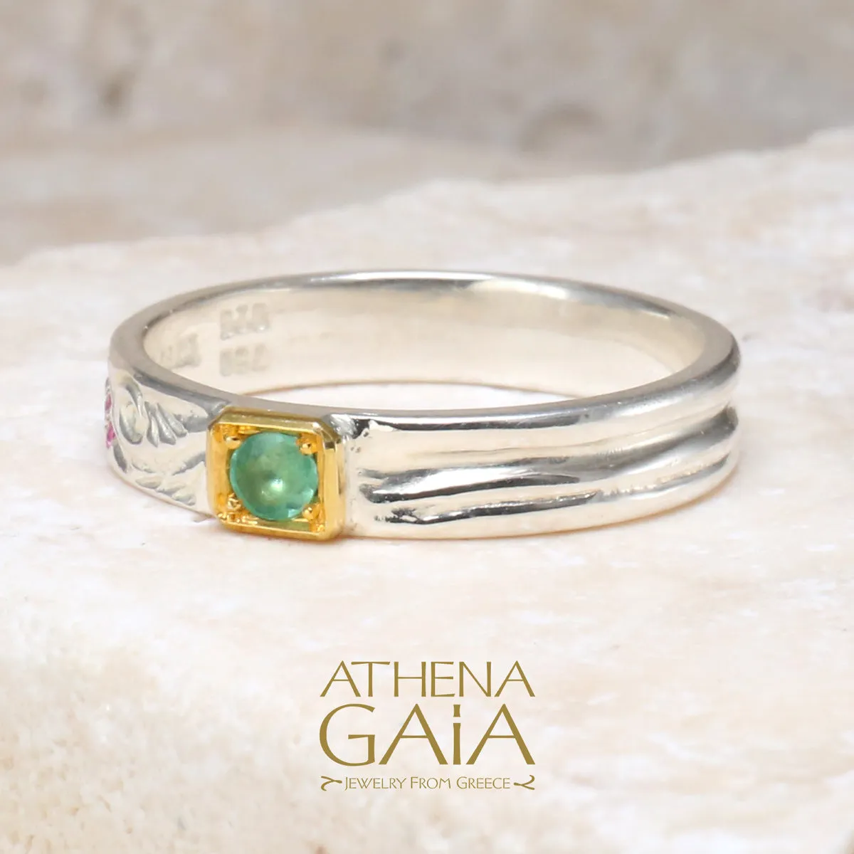 Anthemion Stackable Band Ring
