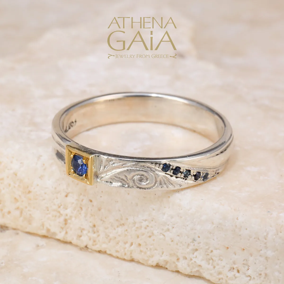 Anthemion Stackable Band Ring