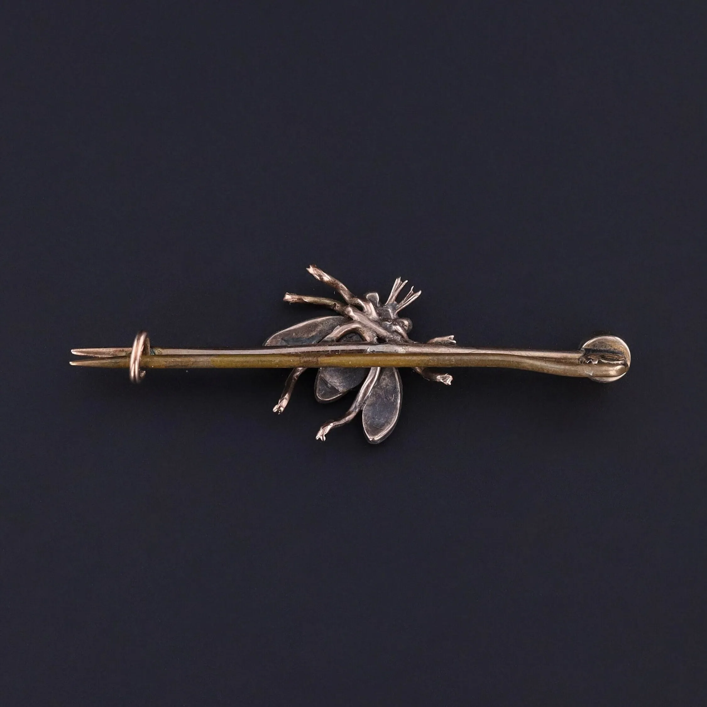 Antique Amethyst and Diamond Insect Brooch