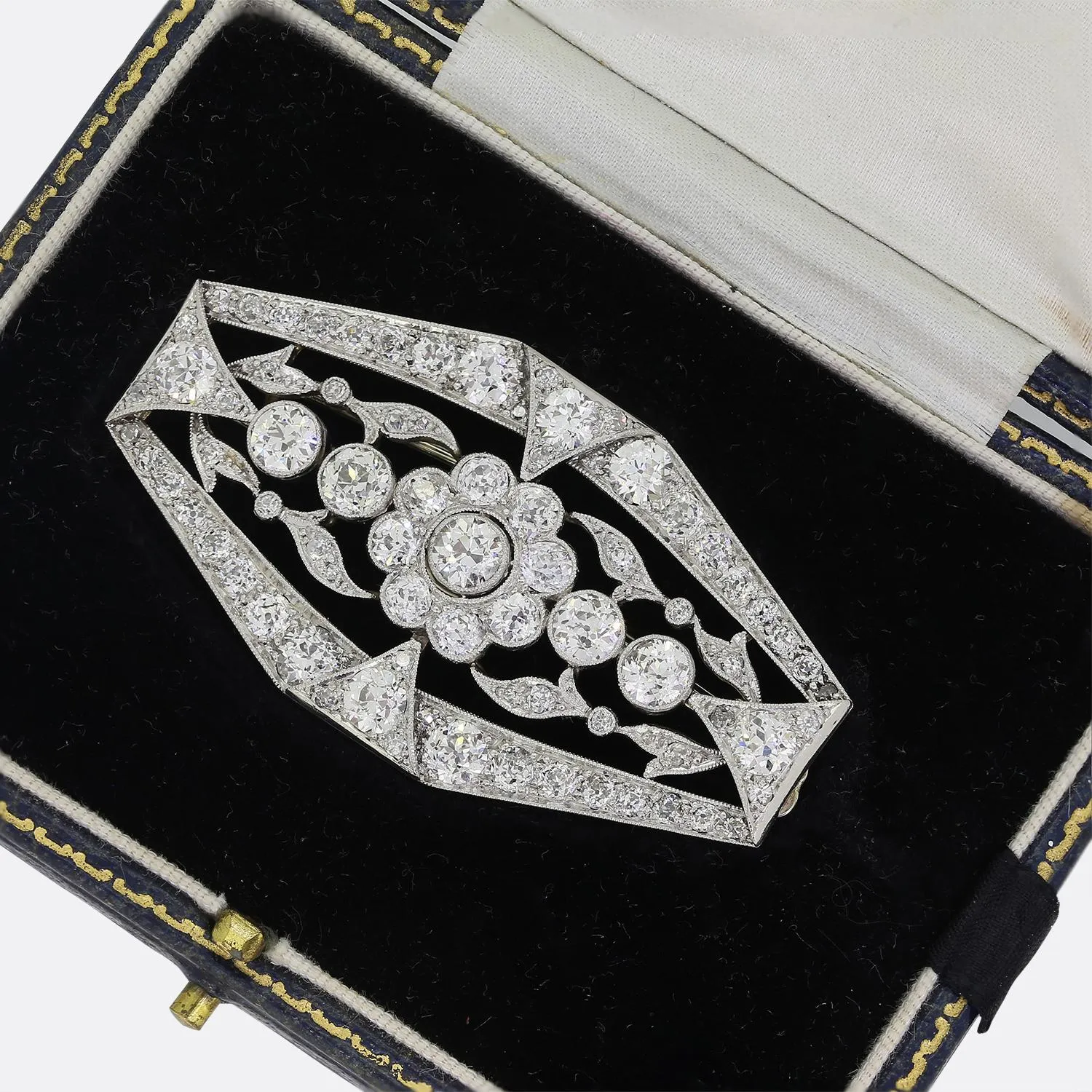 Antique Diamond Plaque Brooch