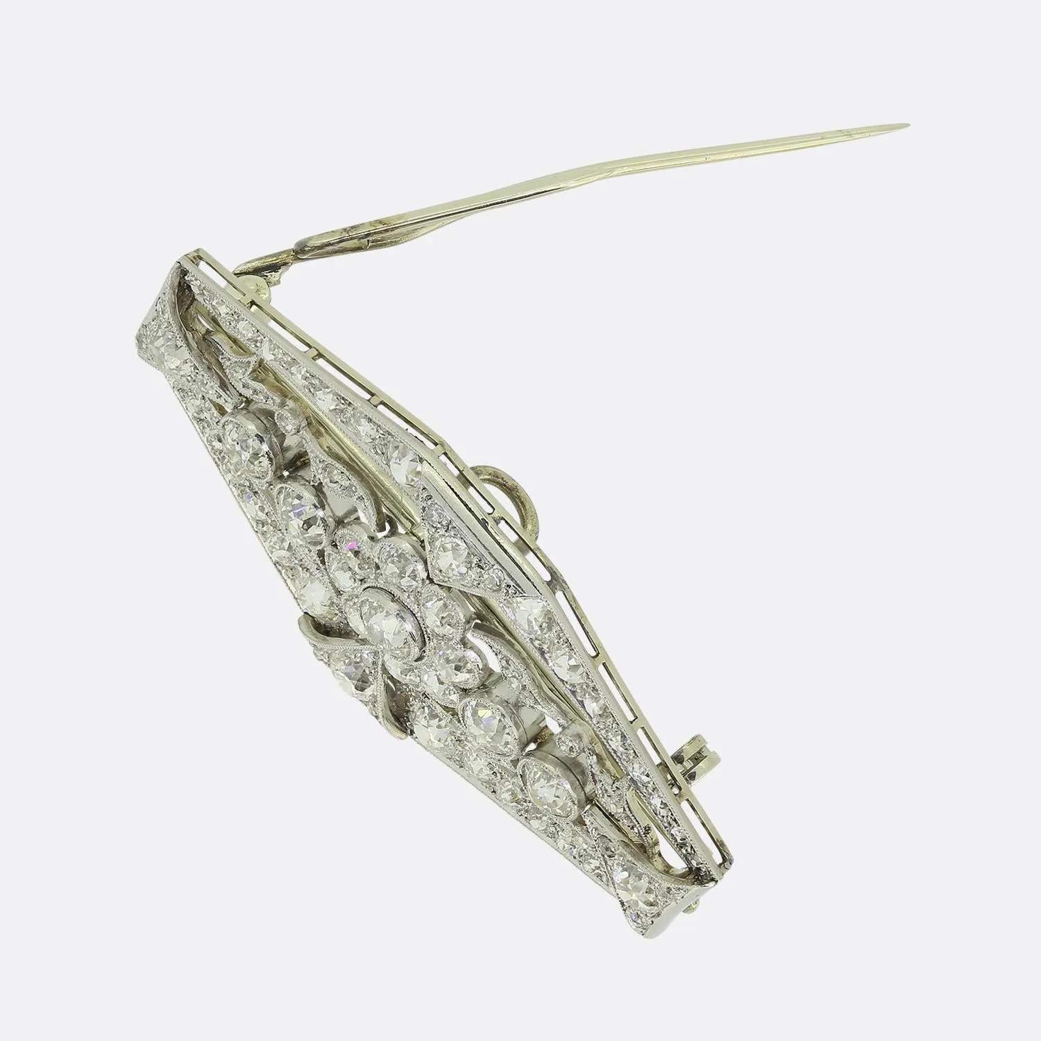 Antique Diamond Plaque Brooch