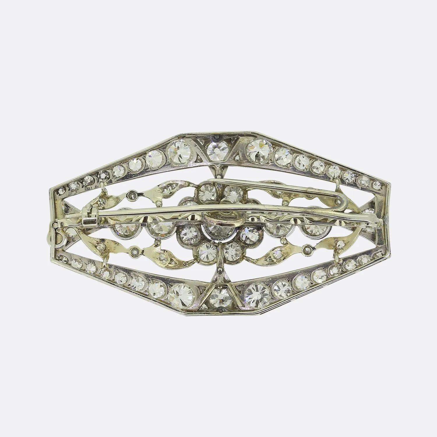 Antique Diamond Plaque Brooch