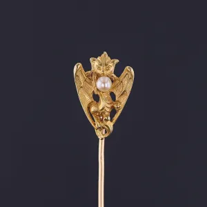 Antique French Dragon Stickpin of 18k Gold