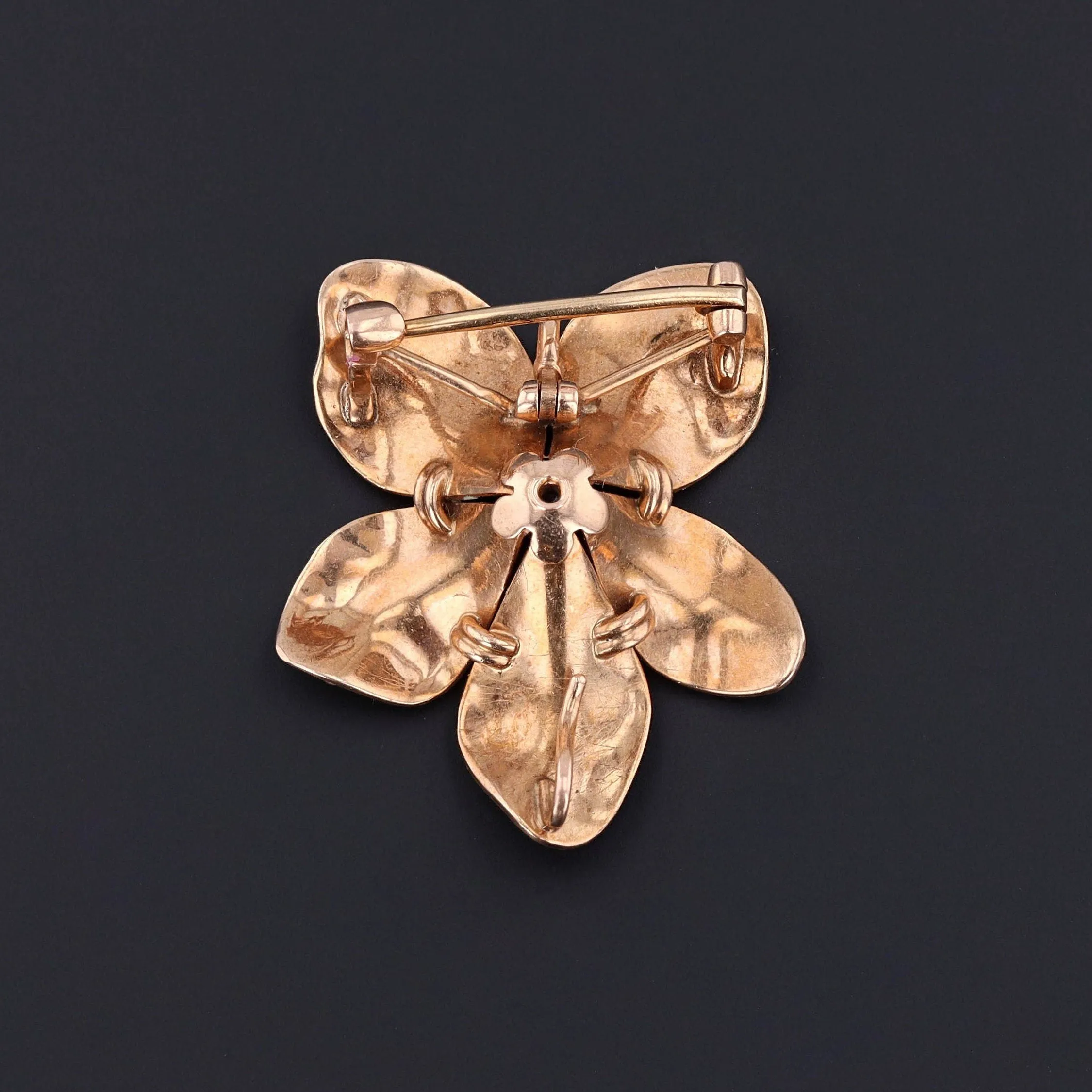 Antique Pansy Brooch and Pendant | Antique Enamel Pansy with Pearls & Diamond