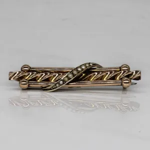 Antique Pearl Twist Brooch
