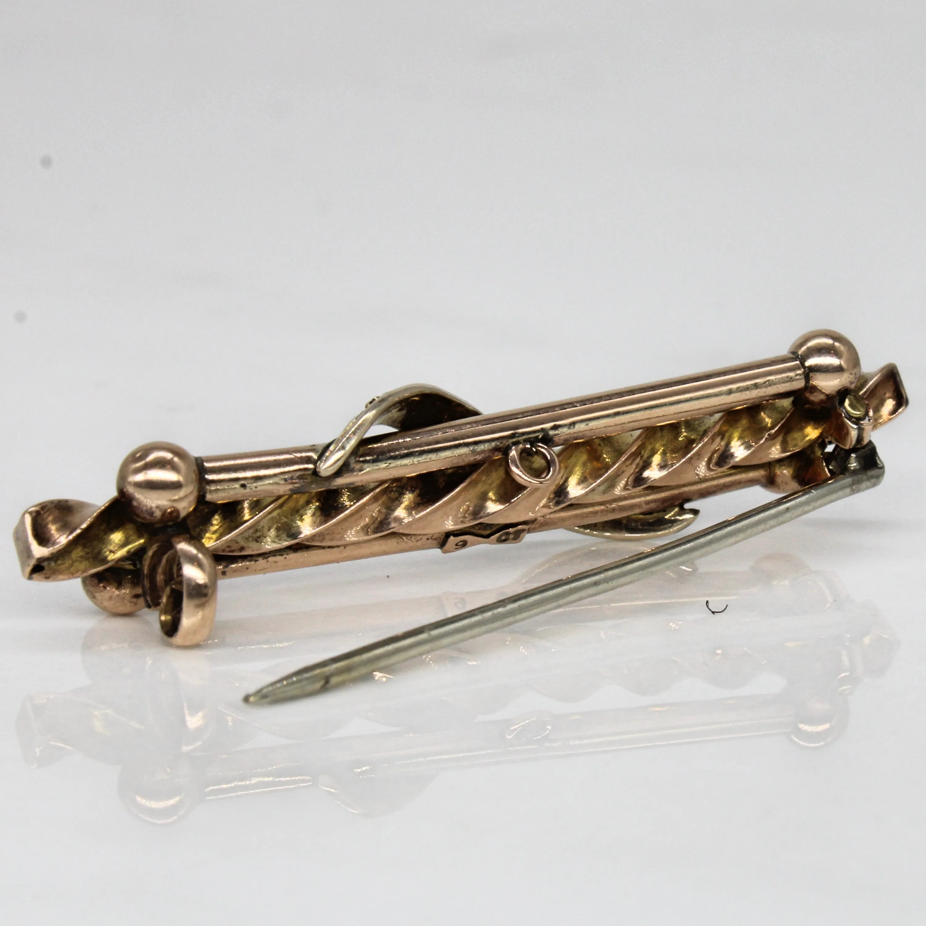 Antique Pearl Twist Brooch