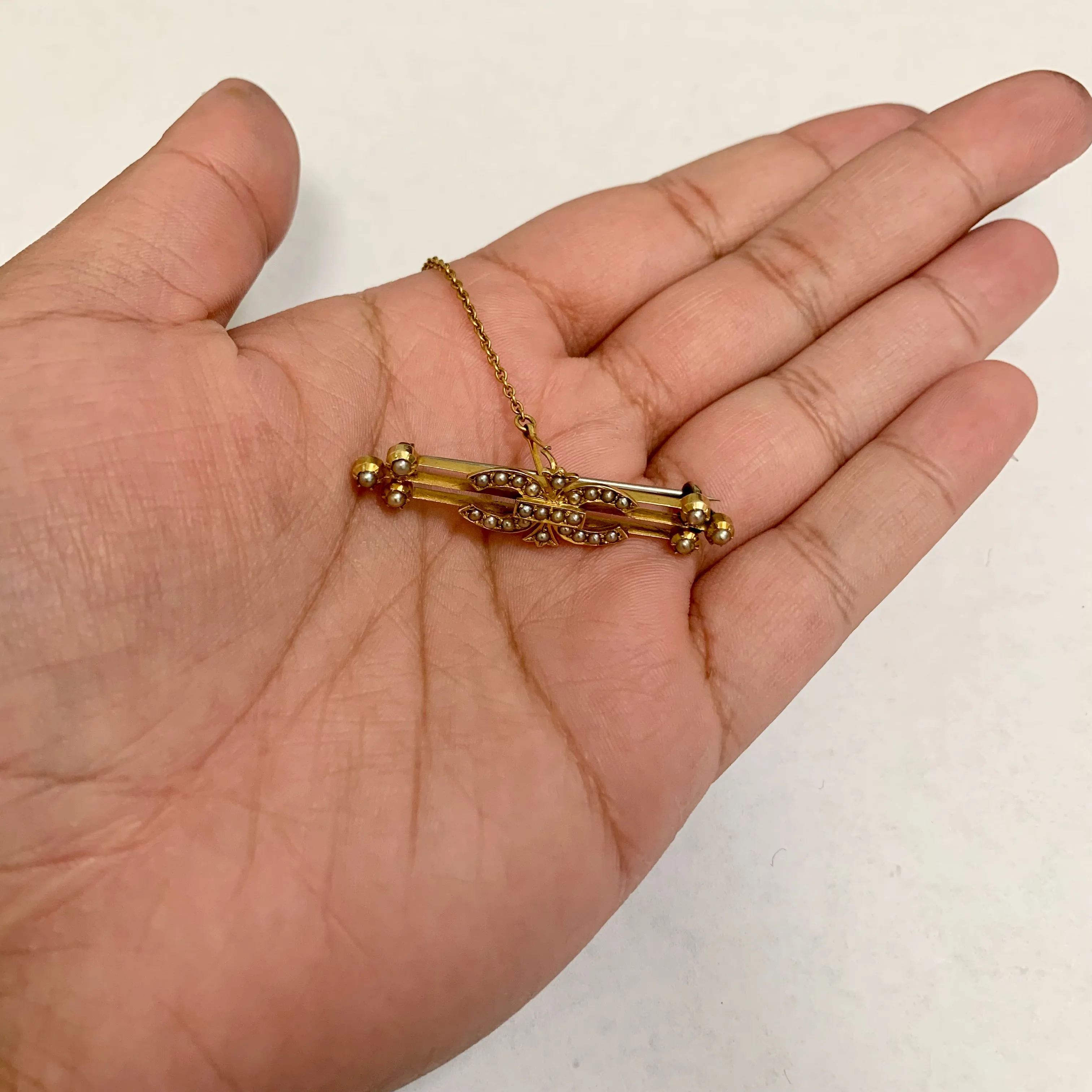 Antique Seed Pearl Brooch | 0.60ctw |
