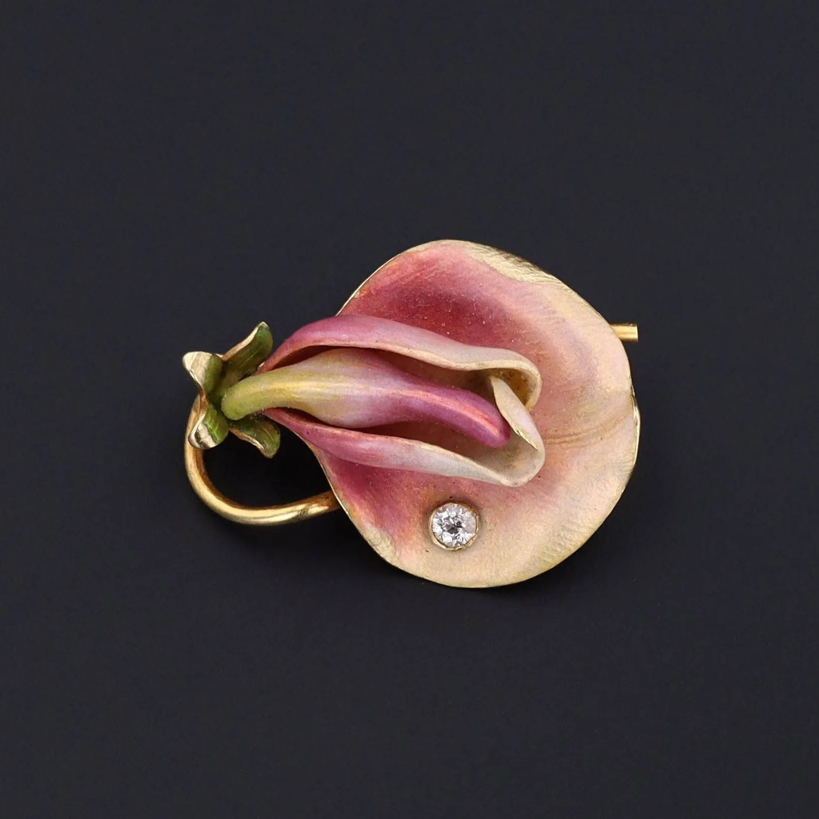 Antique Sweet Pea Brooch | Antique Flower Brooch
