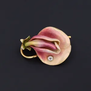 Antique Sweet Pea Brooch | Antique Flower Brooch