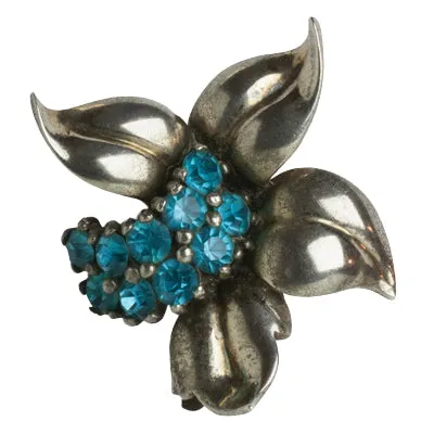 Aquamarine Floral Earrings by Pennino Bros.