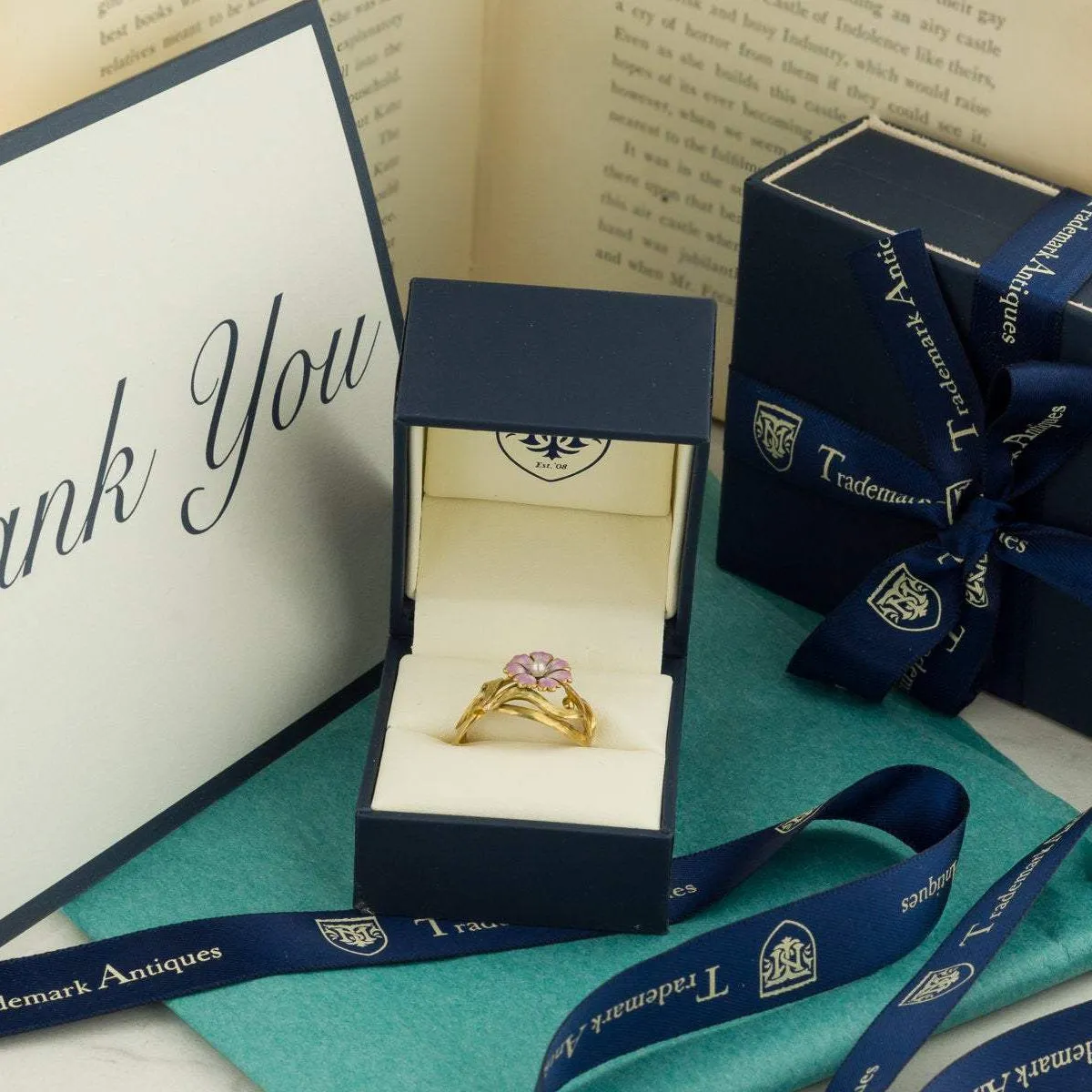 Art Nouveau Iris Pin | 14k Gold Iris Flower Pin
