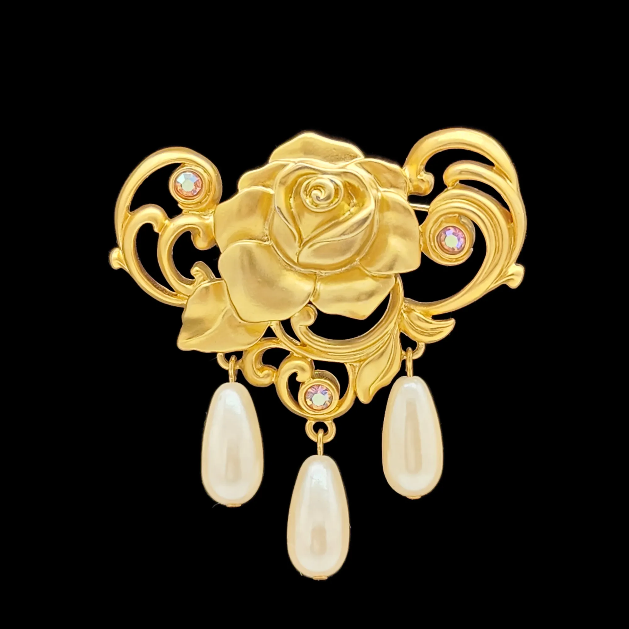 Avon Vintage "Victorian Rose" Articulated Brooch