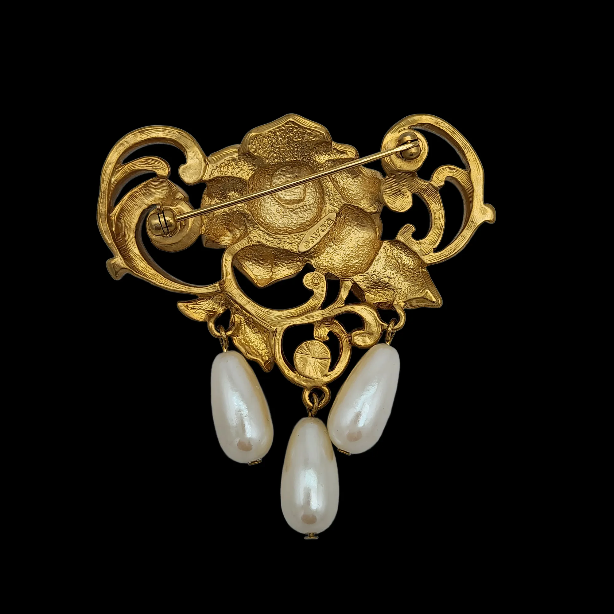 Avon Vintage "Victorian Rose" Articulated Brooch